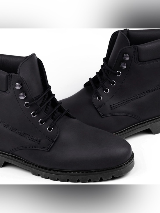 Men\'s Black Ankle Lace-Up Work Boots Size 41=US Size 8 main image 15